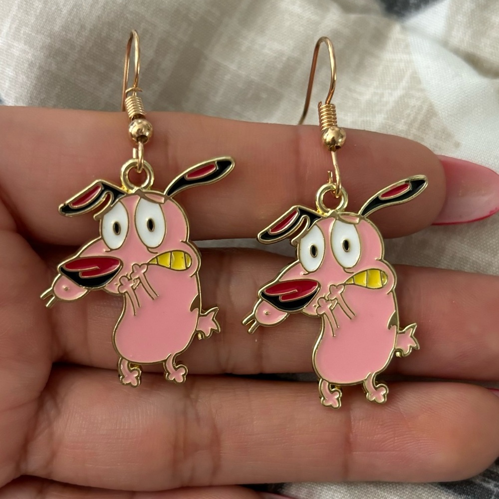 Courage the cowardly dog earrings
